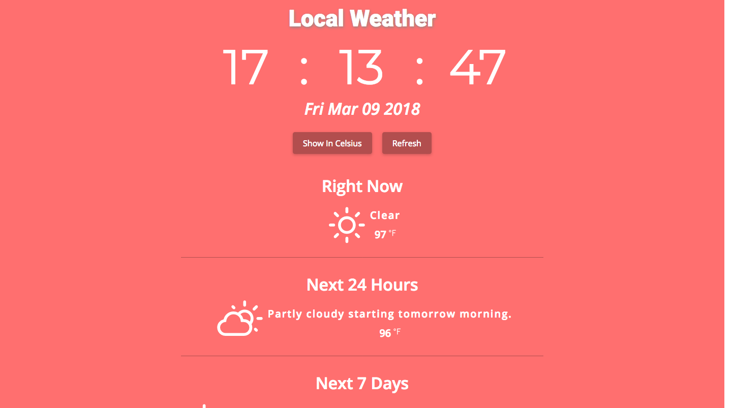 Show Local Weather